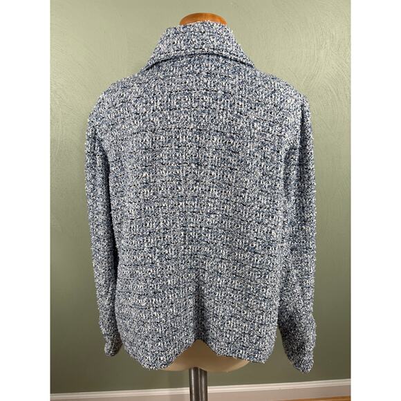 Chico's Blazer Women's Size 3 XL Open Front Textured Tweed Office Career Jacket - Picture 11 of 11